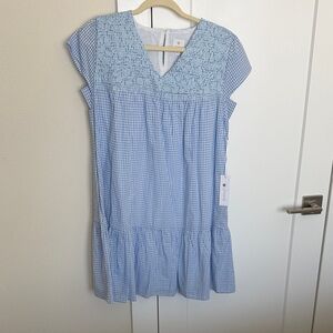 NWT J.Marie Blue Gingham Dress